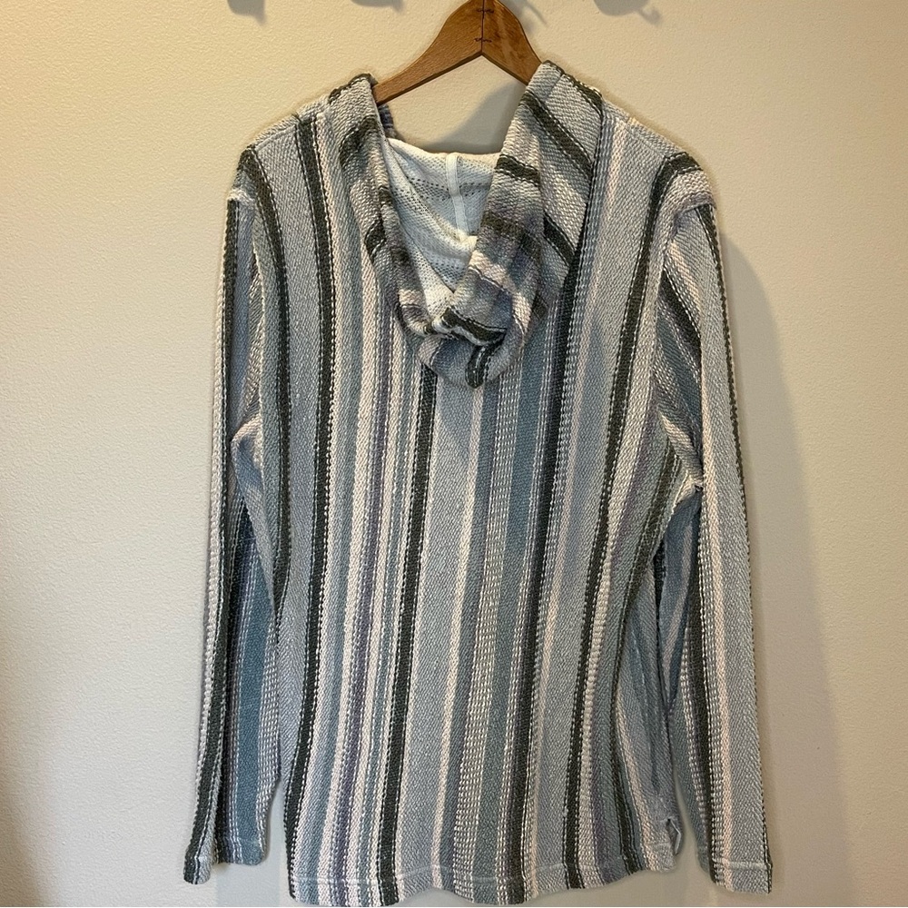 Lucky Brand Striped Baja Hoodie Size L - Picture 2 of 7
